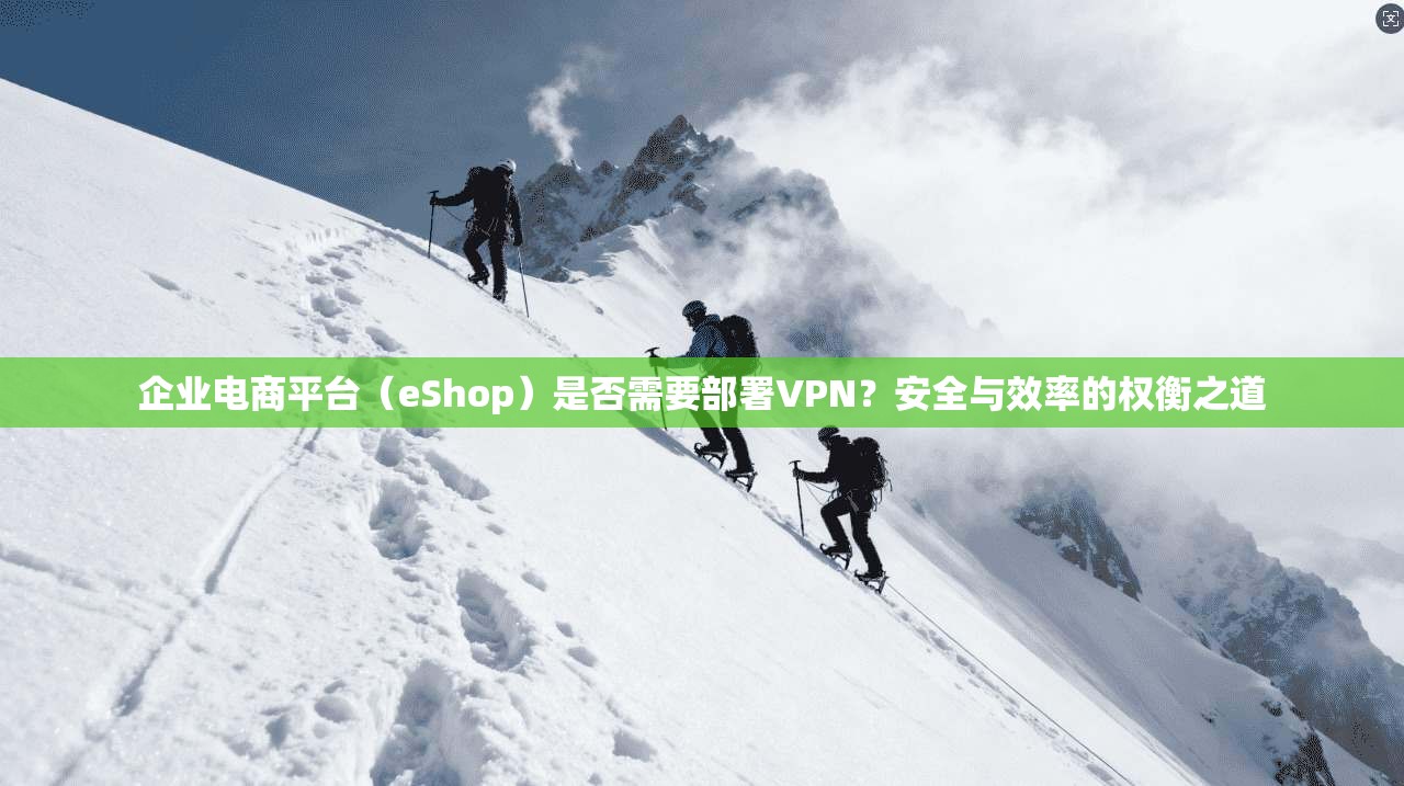 企业电商平台(eShop)是否需要部署VPN?安全与效率的权衡之道 企业电商平台(eShop)是否需要部署VPN?安全与效率的权衡之道